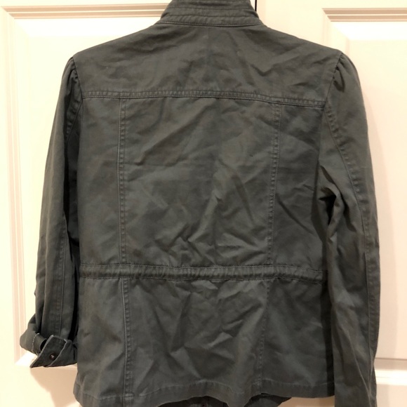 Army green denim material jacket - Picture 2 of 2